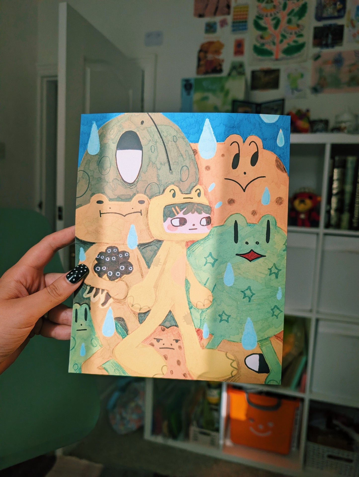 frog life print 20x25cm