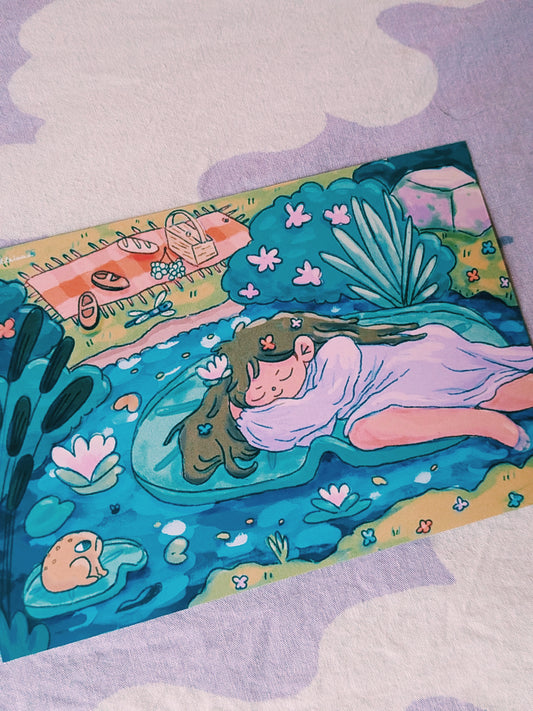 sleepy pond print 6x4