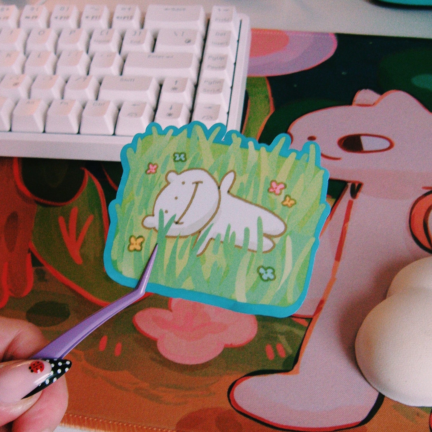 touchin grass sticker