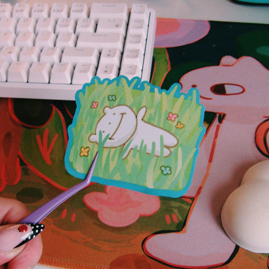 touchin grass sticker