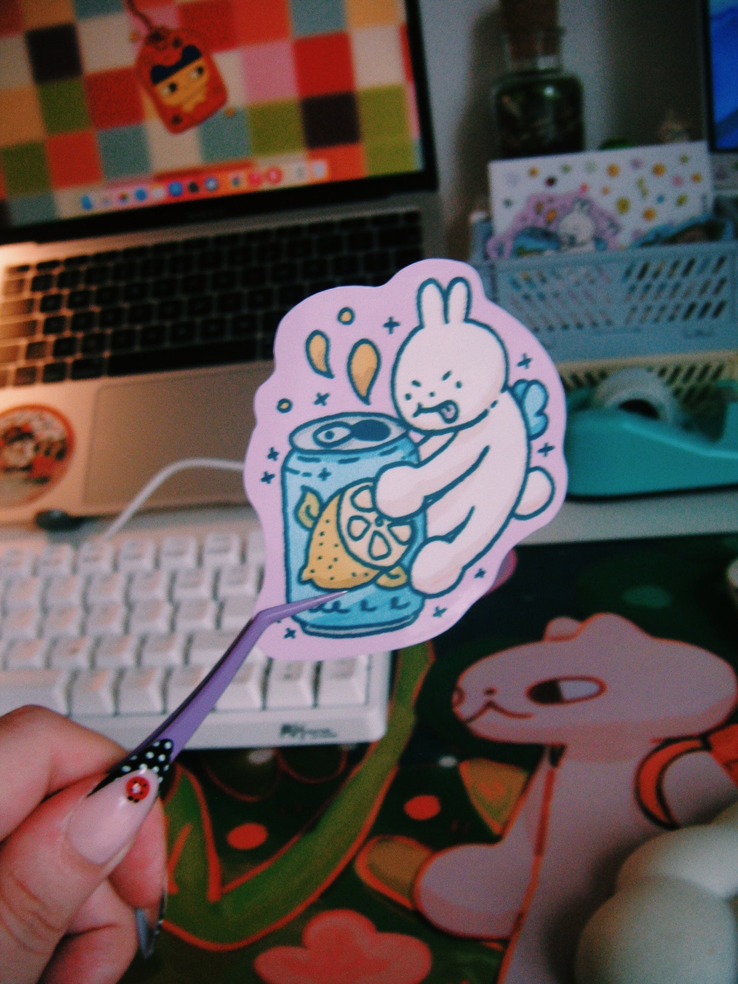 fizzy lemon bunny sticker