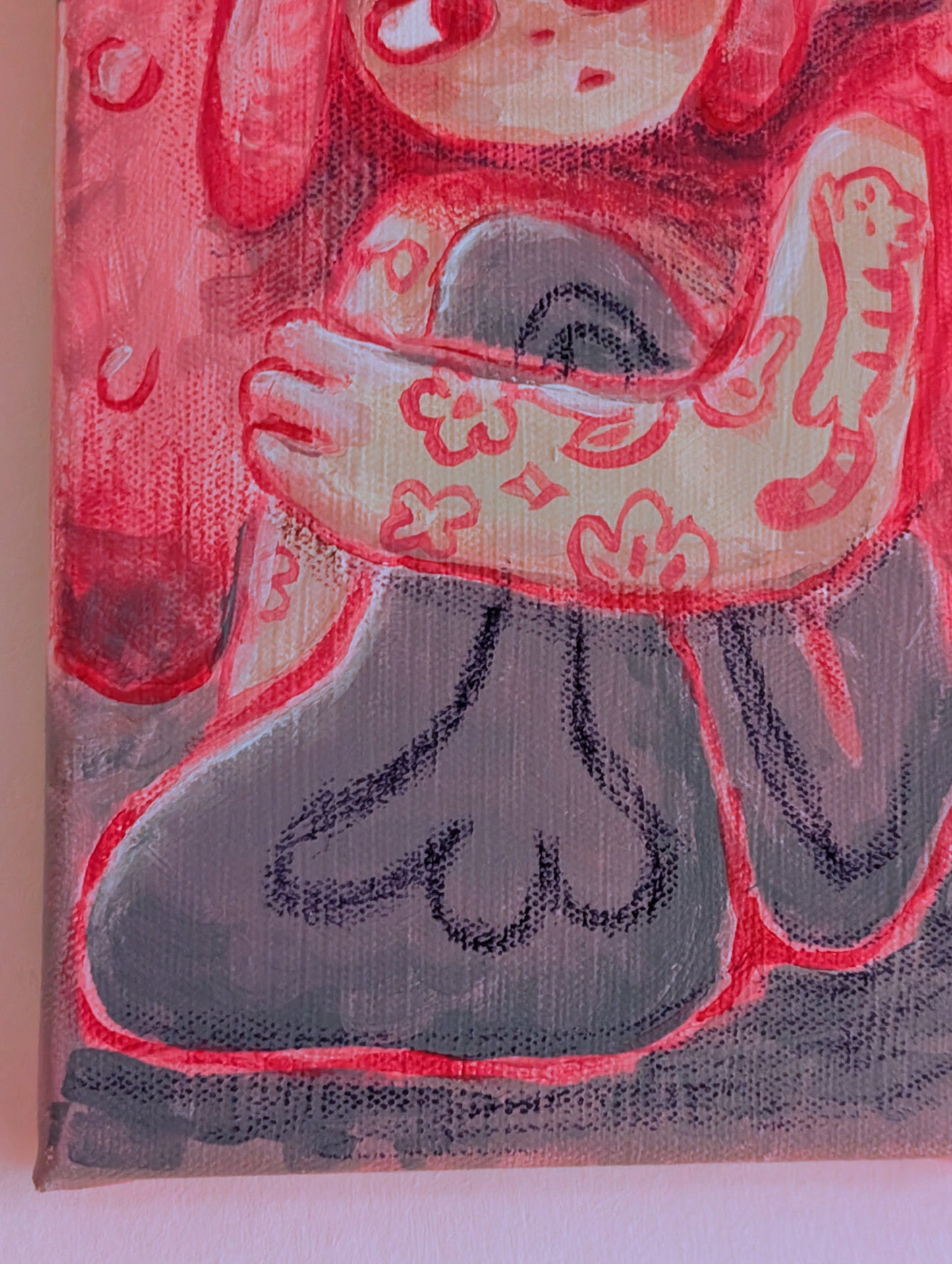 tattooed girl original painting