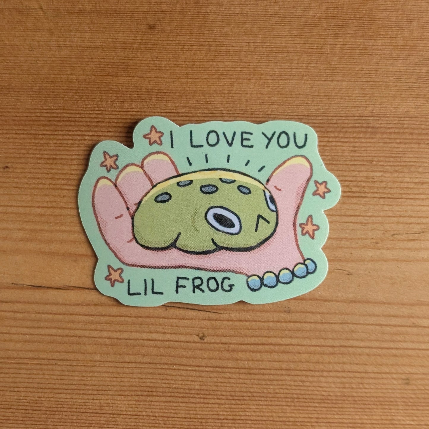 i love u lil frog sticker