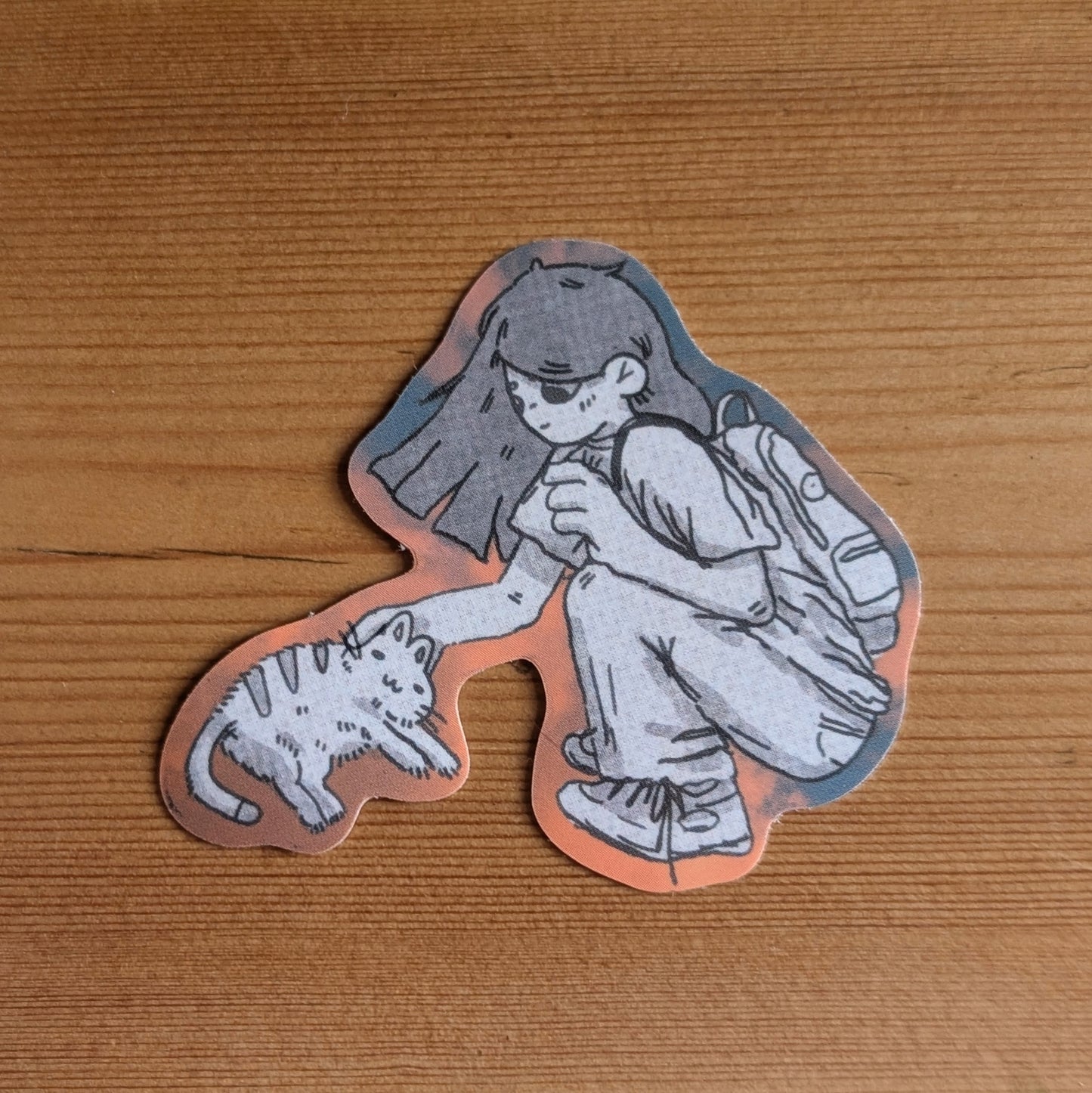 petting cats sticker