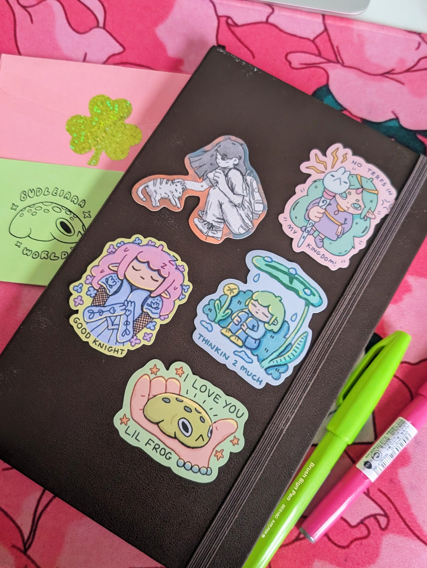 petting cats sticker