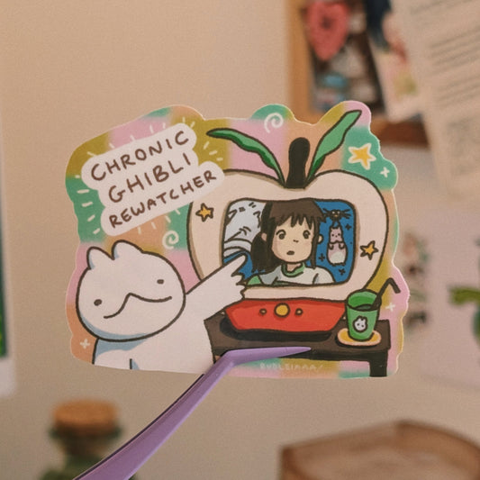 chronic anime rewatcher sticker