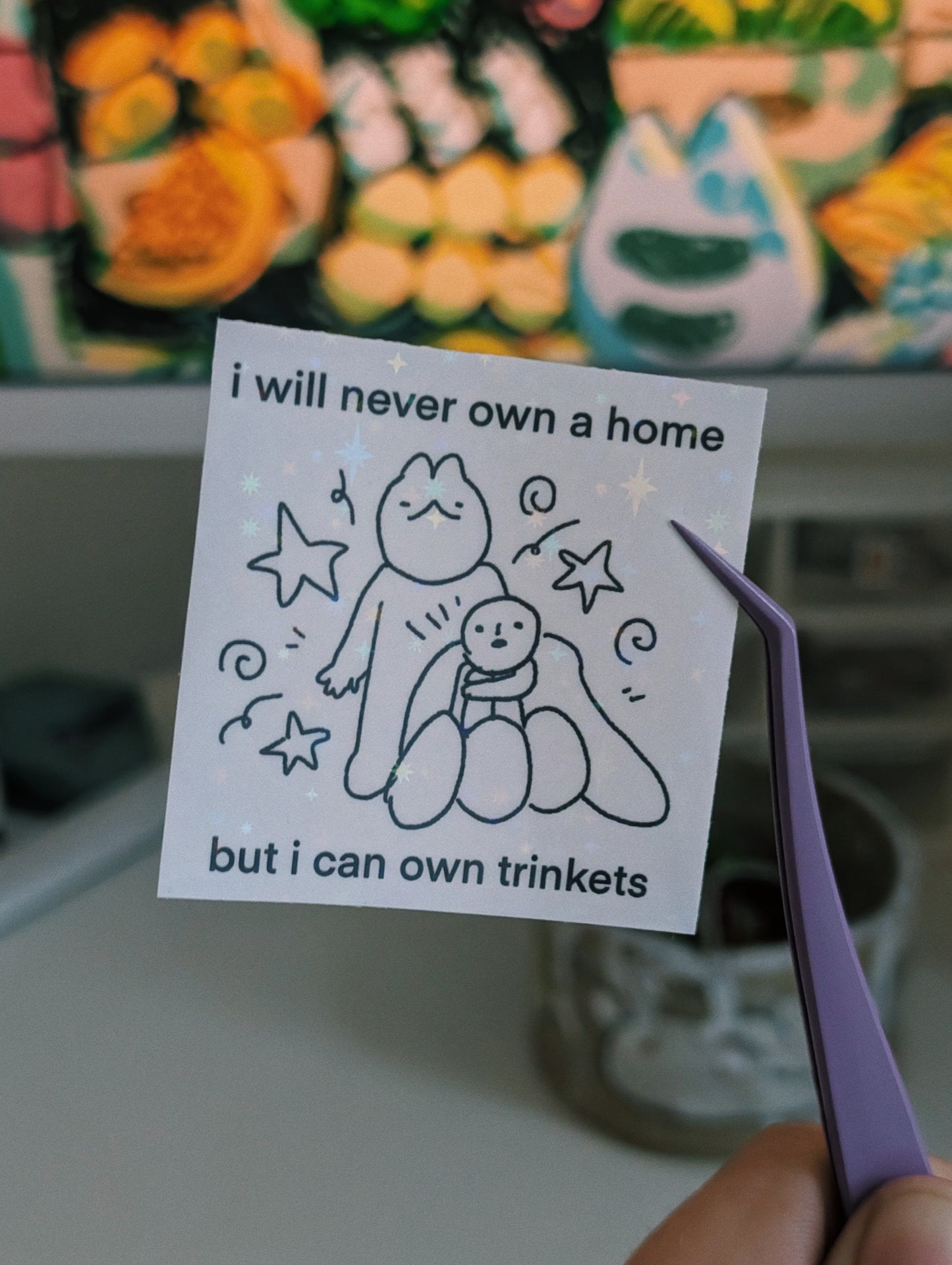i can own trinkets sticker