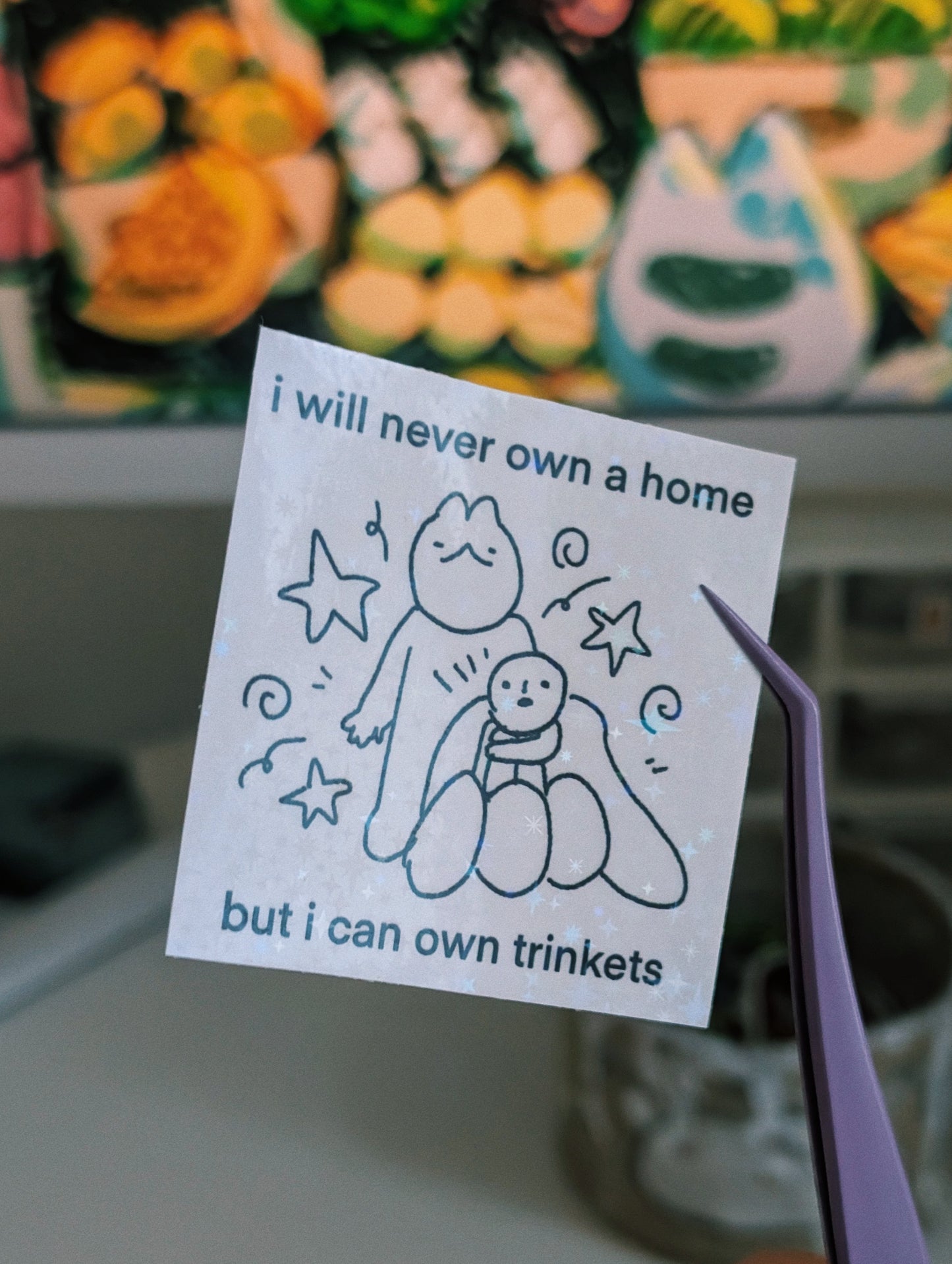 i can own trinkets sticker
