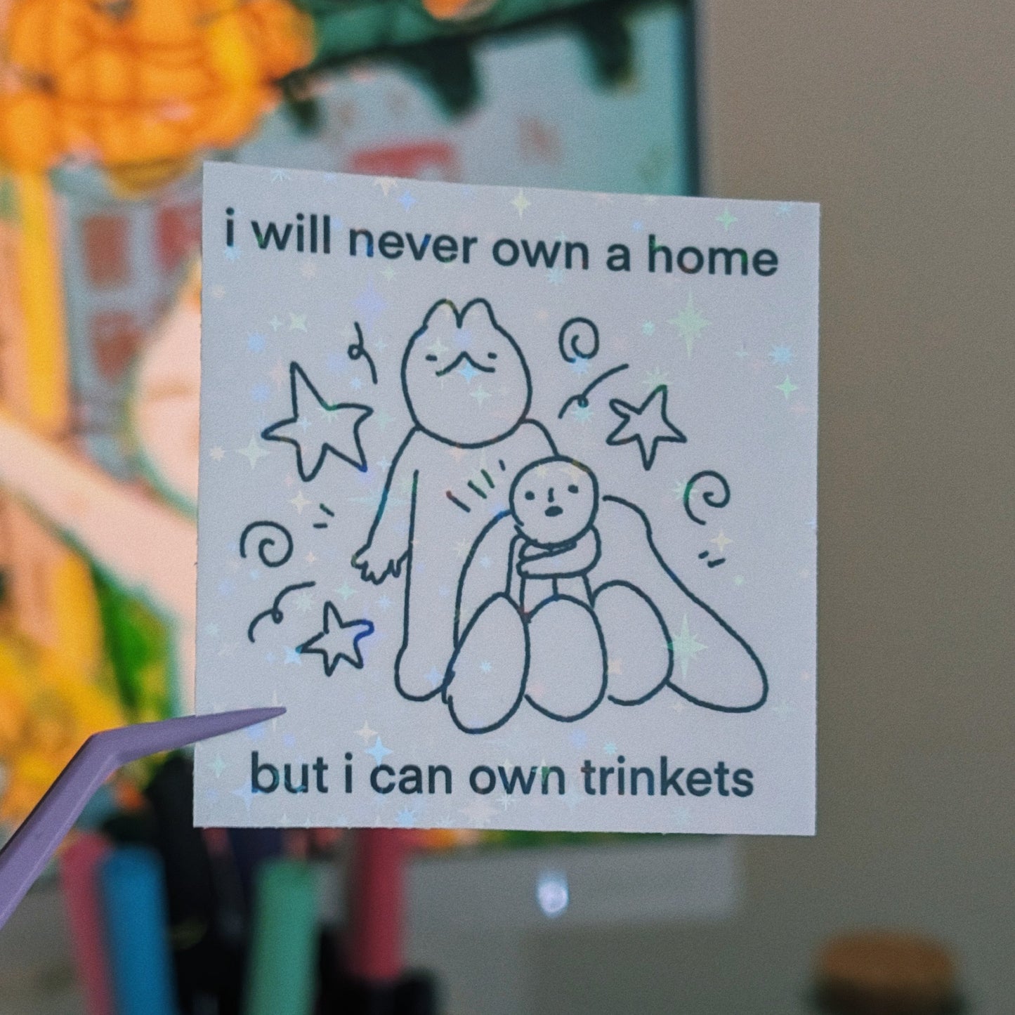 i can own trinkets sticker
