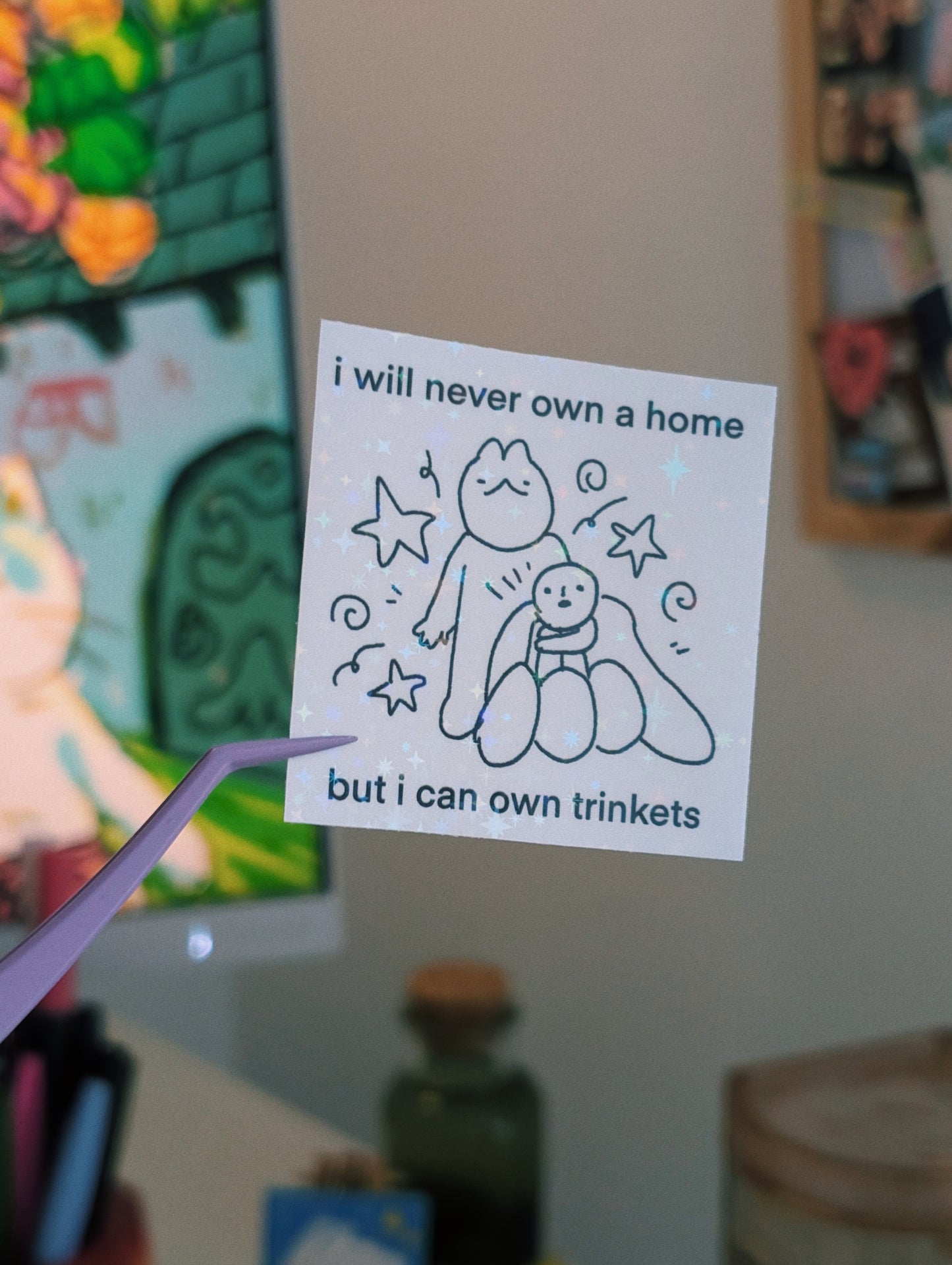 i can own trinkets sticker