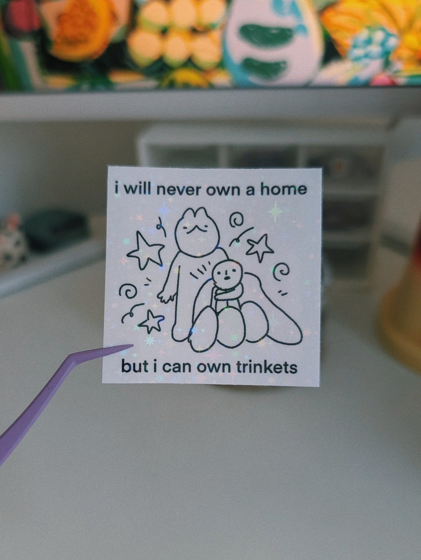 i can own trinkets sticker