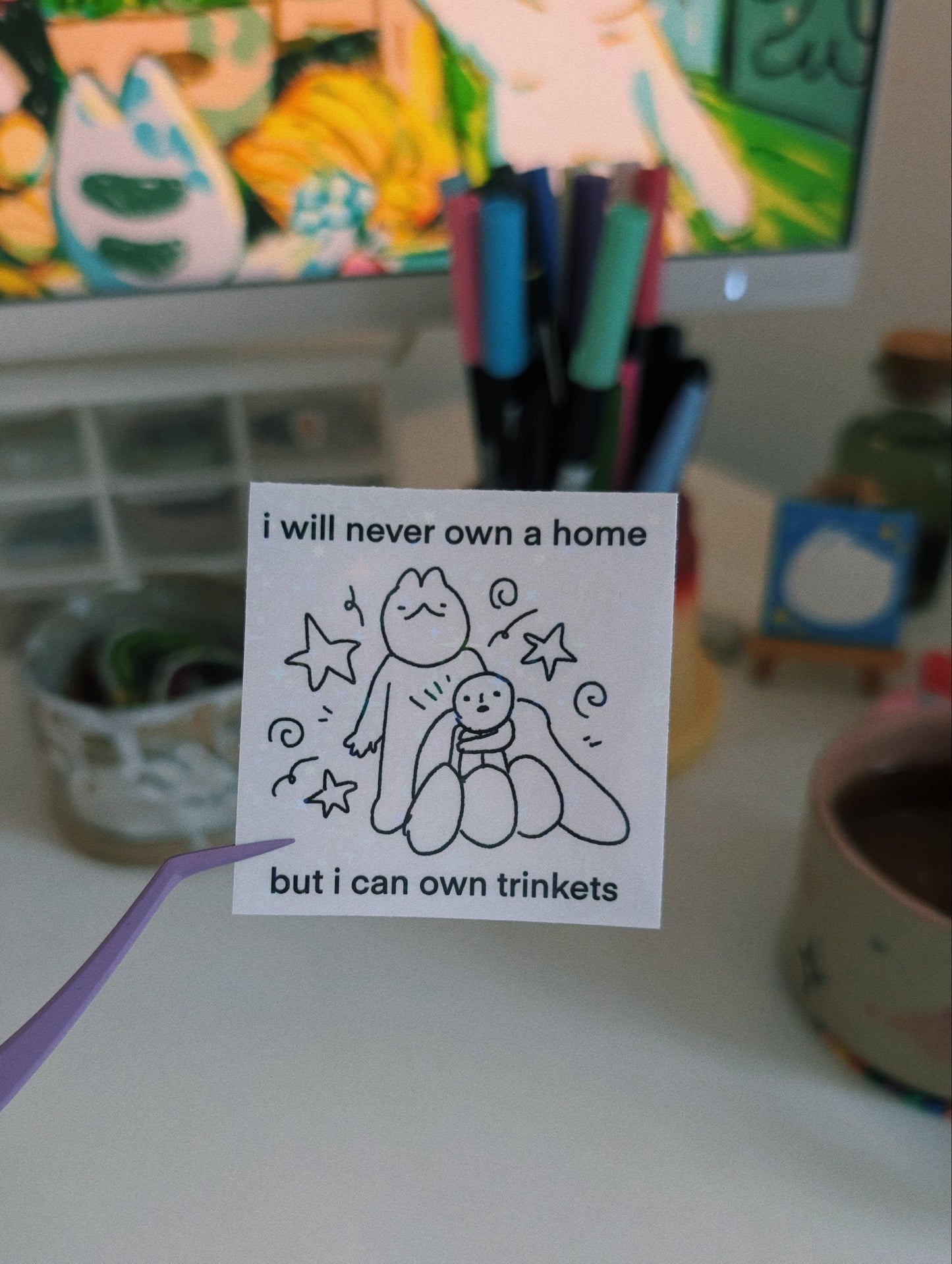 i can own trinkets sticker