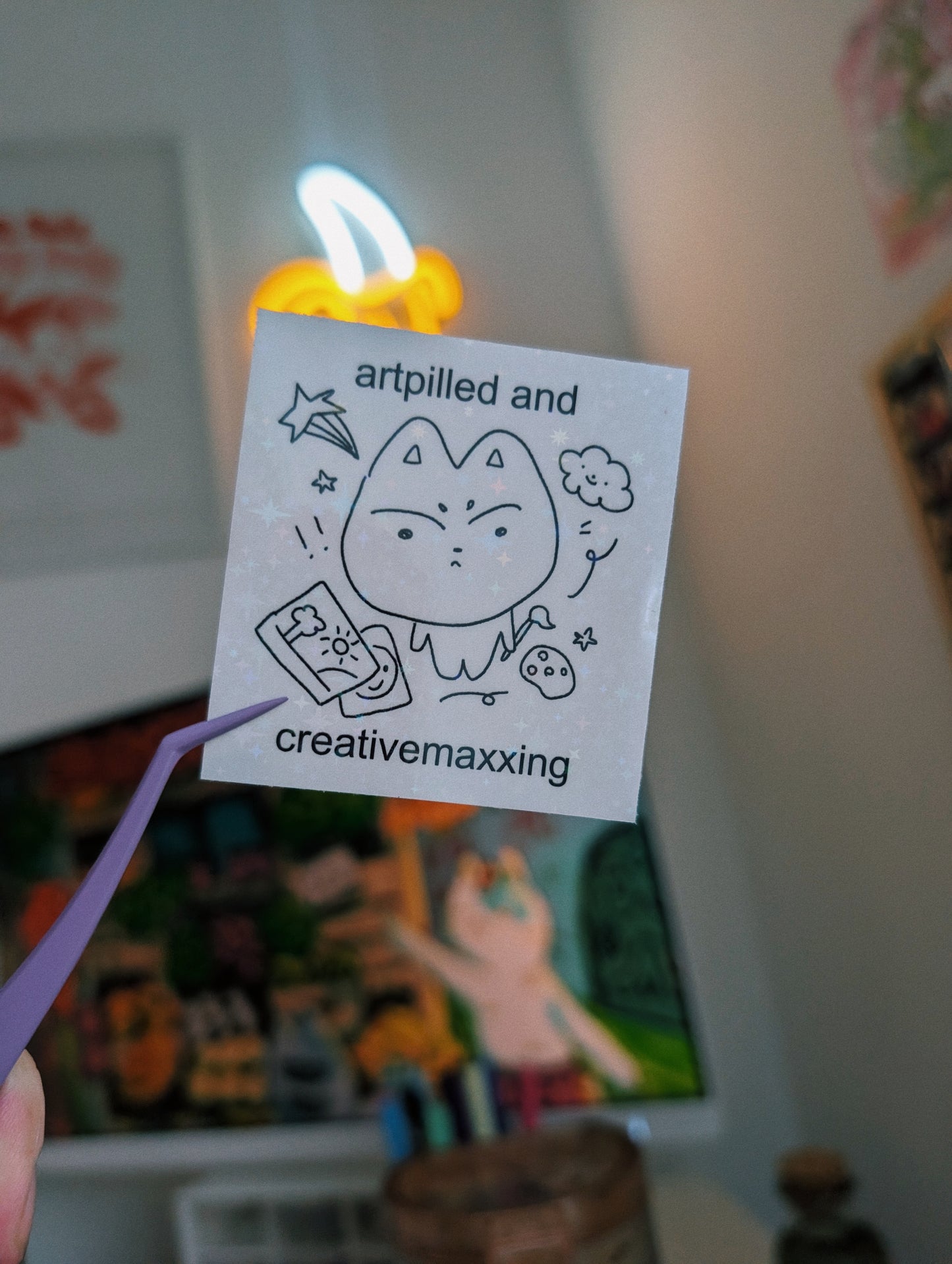 artpilled and creativemaxxing sticker