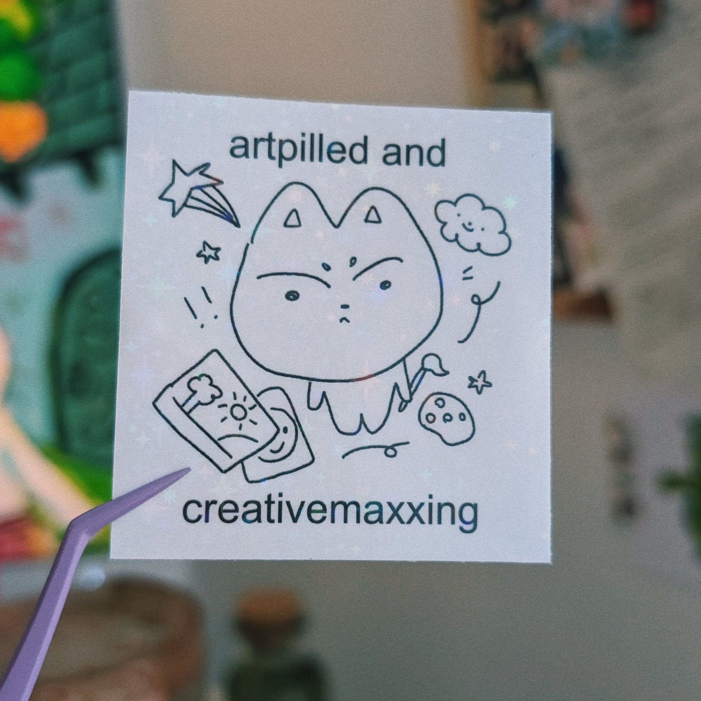 artpilled and creativemaxxing sticker