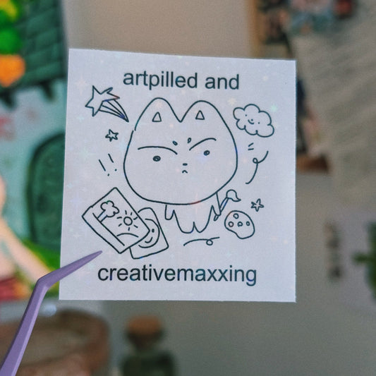 artpilled and creativemaxxing sticker