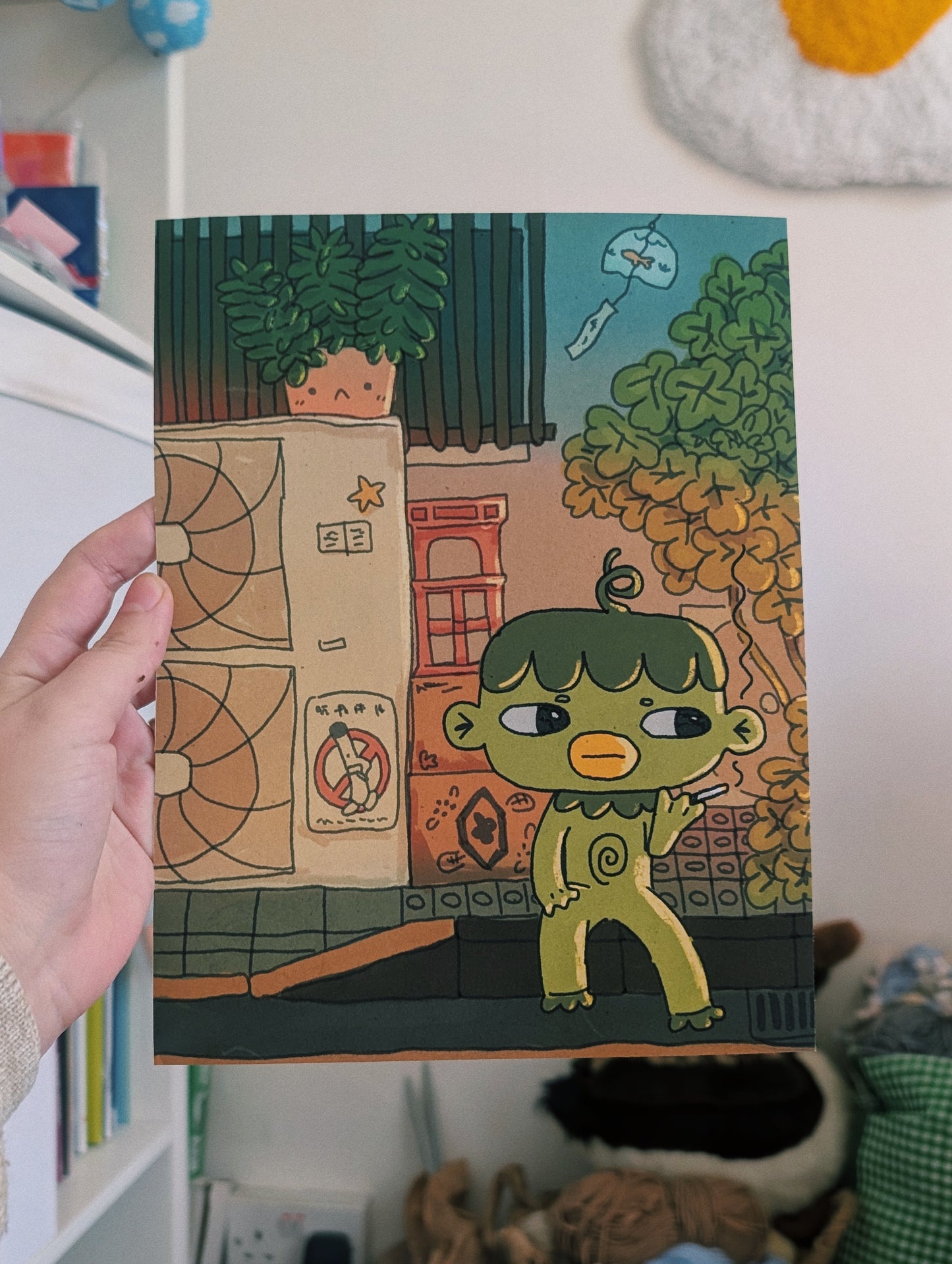 kappa in kappabashi print 20x25cm