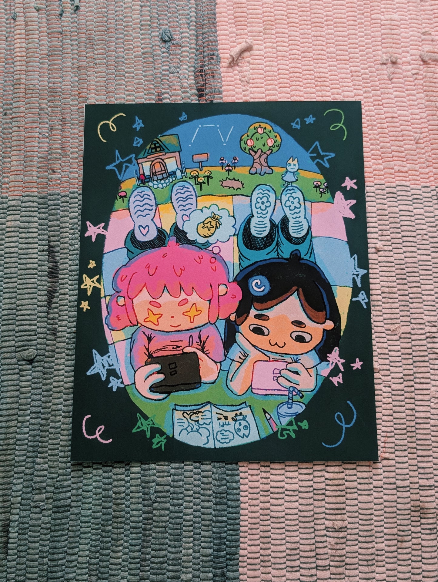 gaming nostalgia art print 20x25cm
