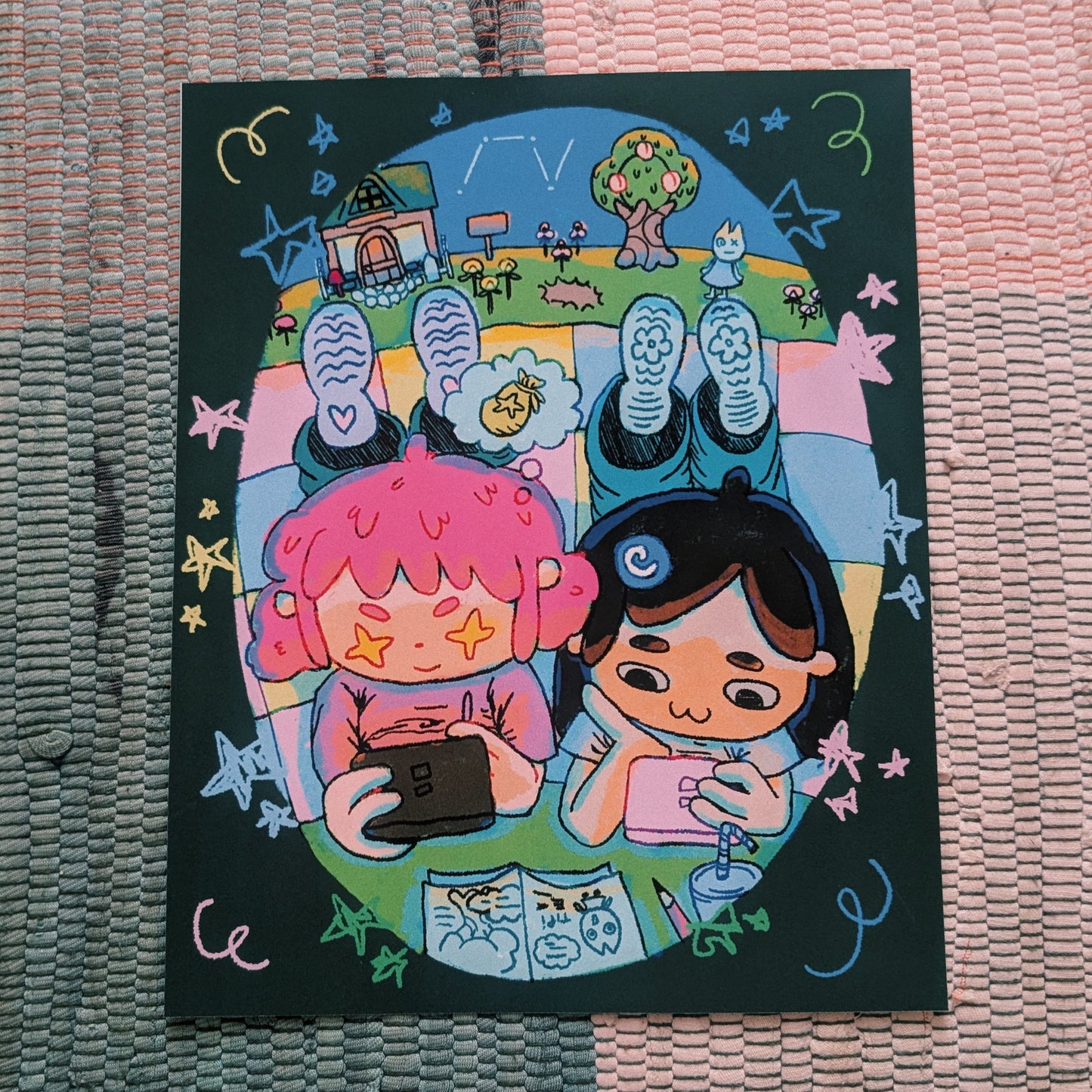 gaming nostalgia art print 20x25cm