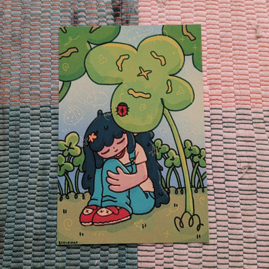 clover girl postcard print 6x4"