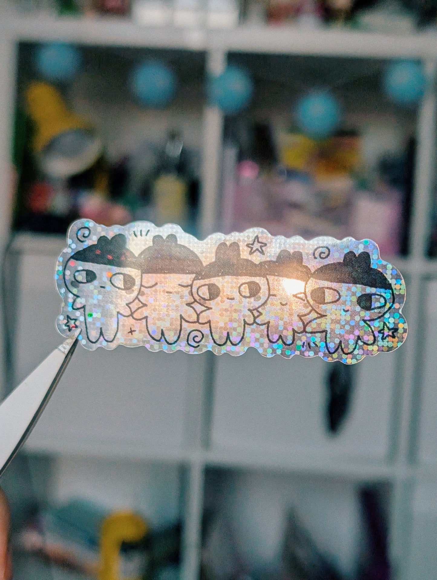 holographic tama sticker