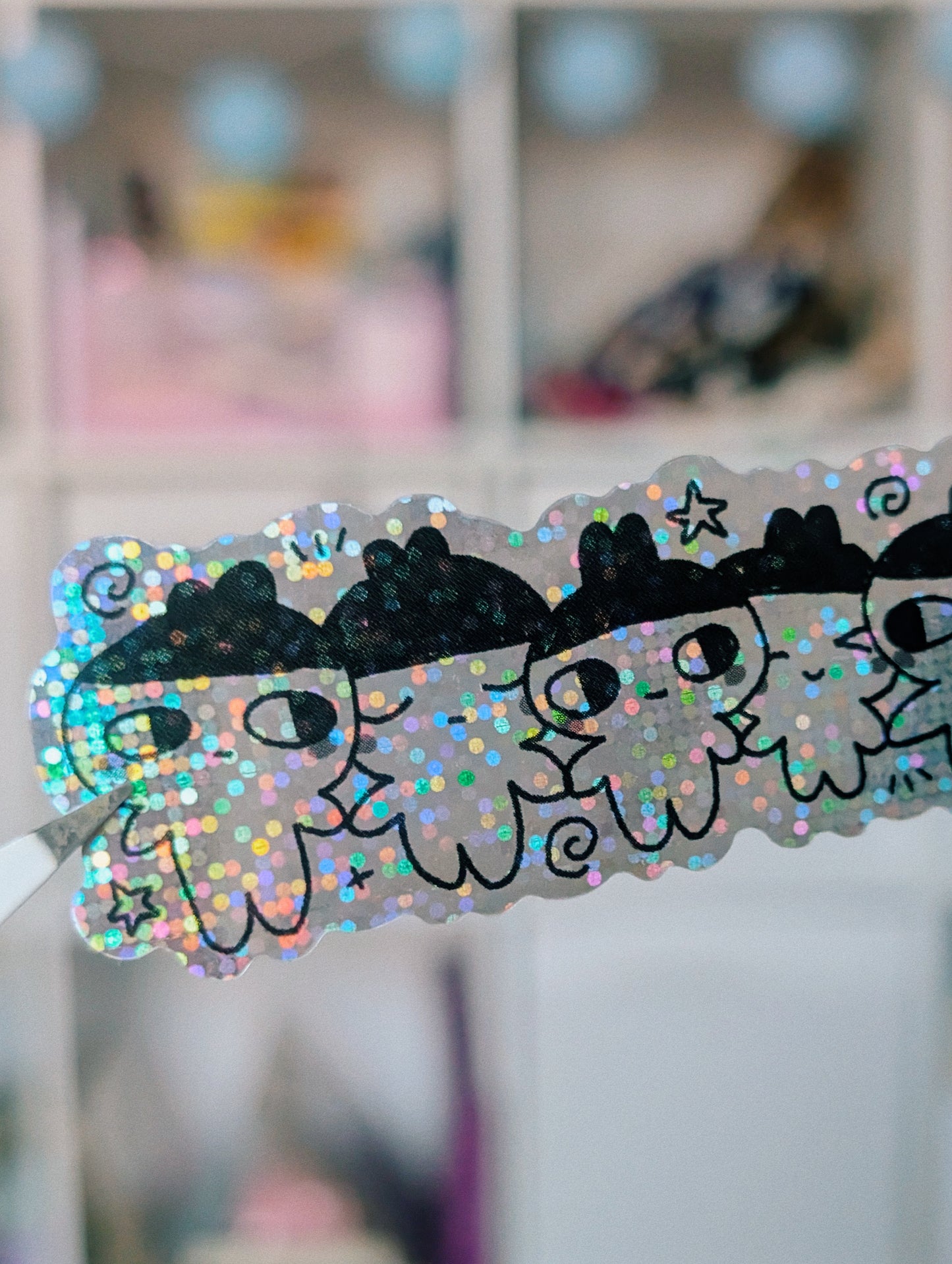 holographic tama sticker