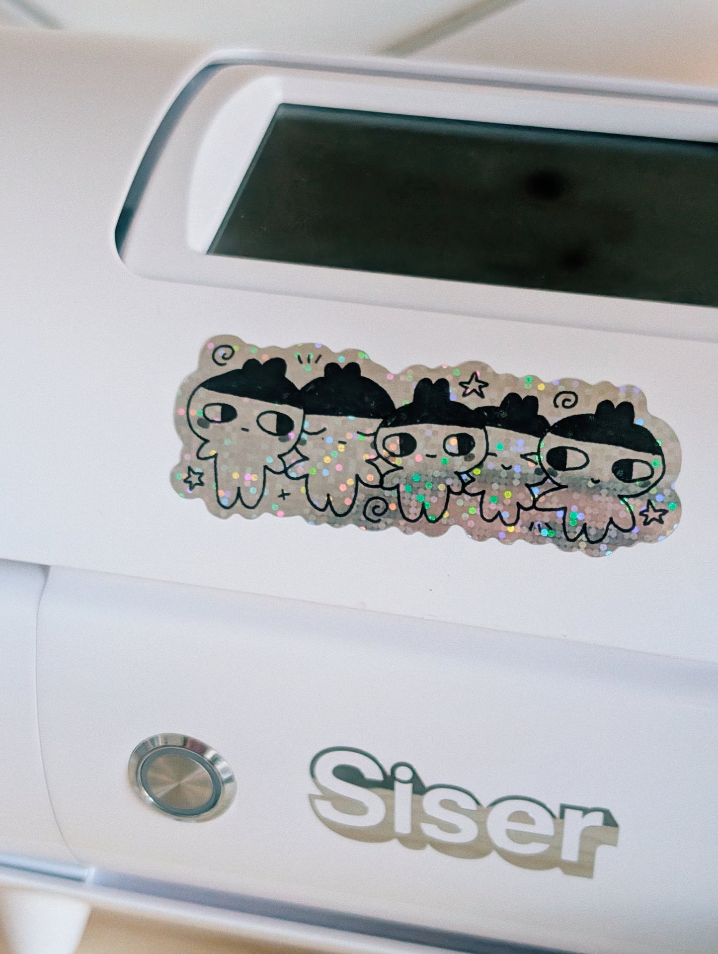holographic tama sticker