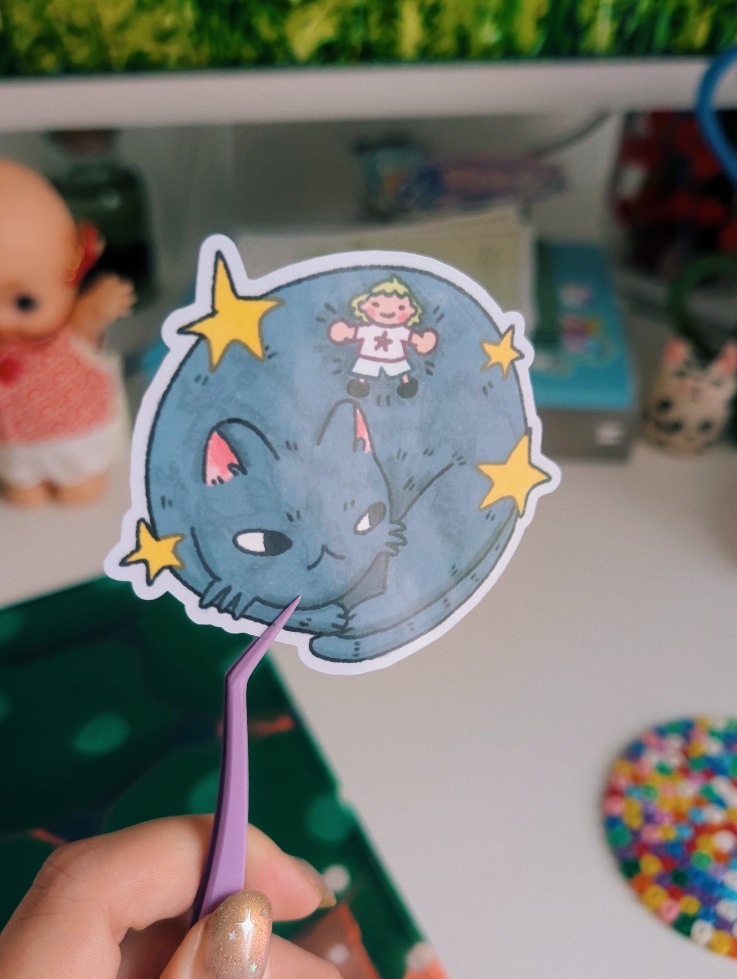 sleeping cat sticker