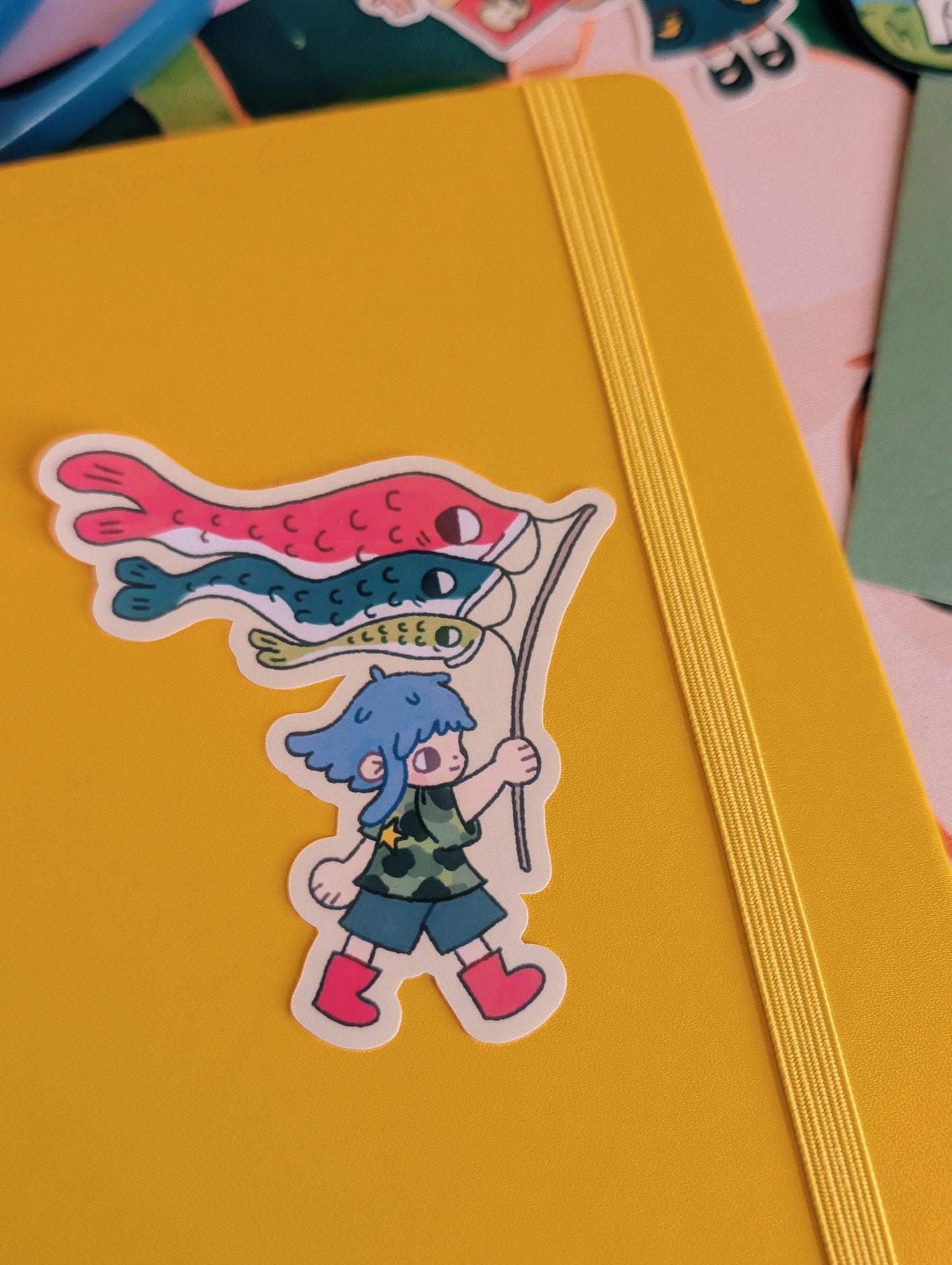 koinobori fish girl sticker