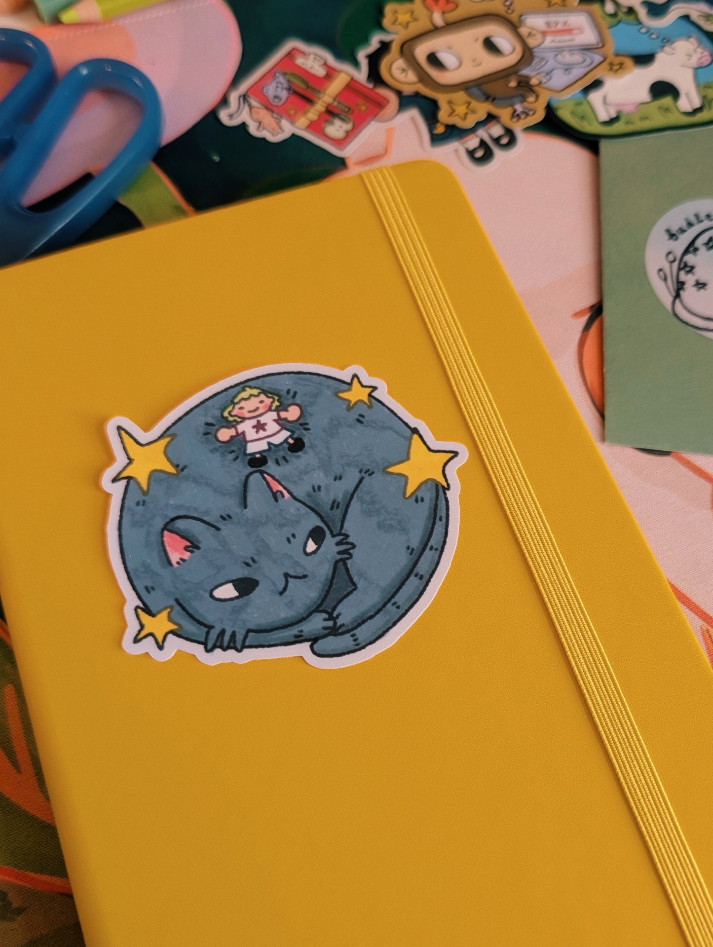 sleeping cat sticker