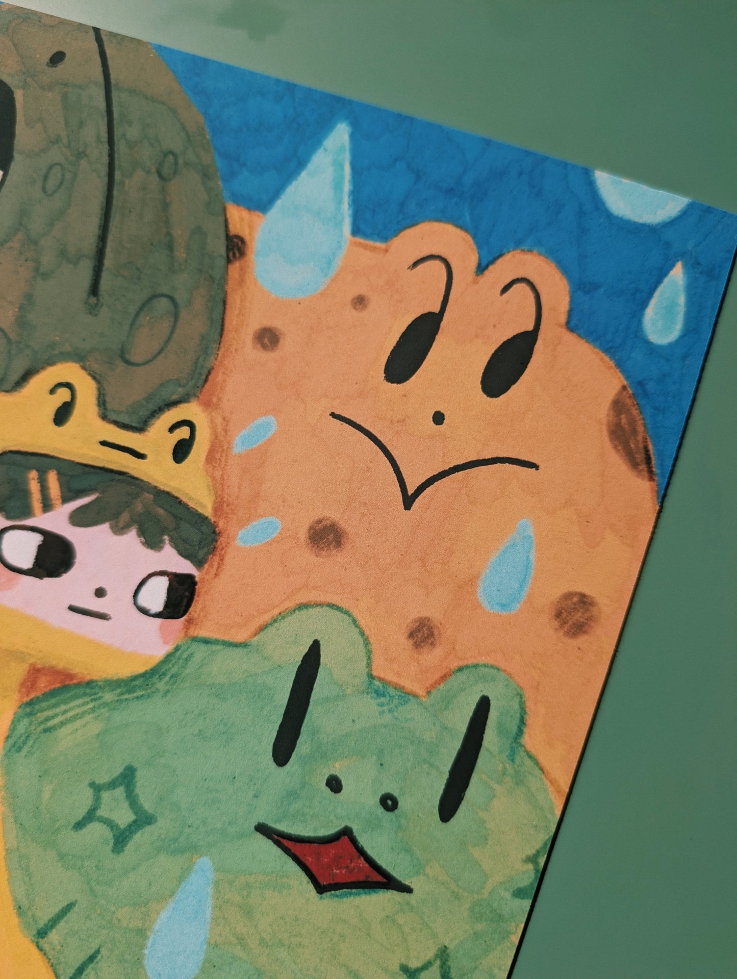 frog life print 20x25cm