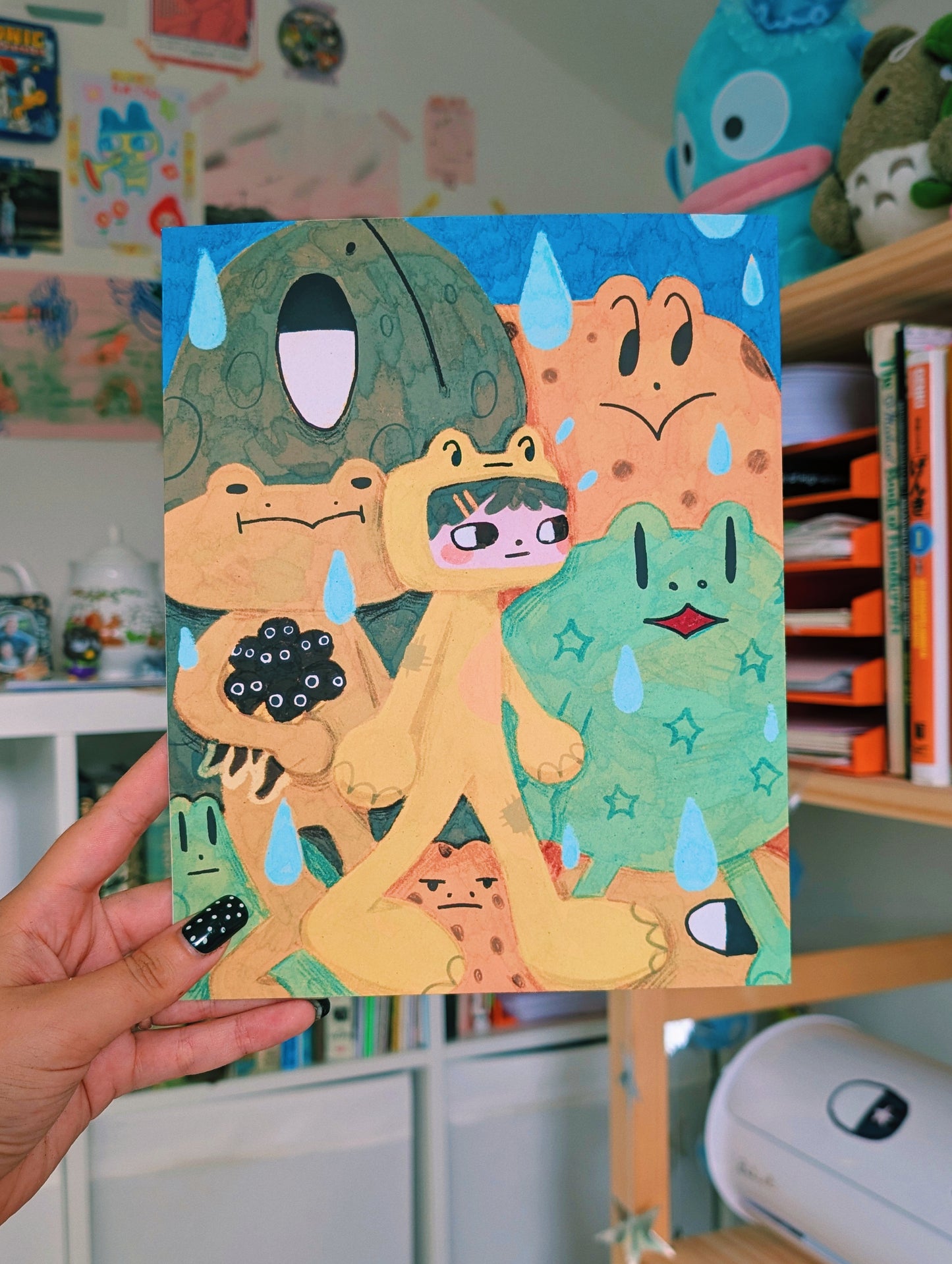 frog life print 20x25cm