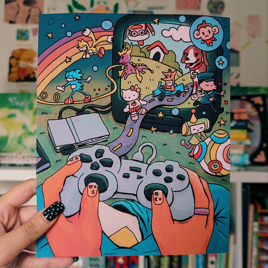 PS nostalgia gaming print 20x25cm