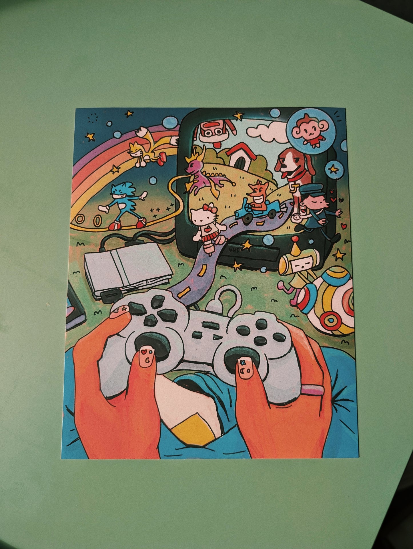PS nostalgia gaming print 20x25cm