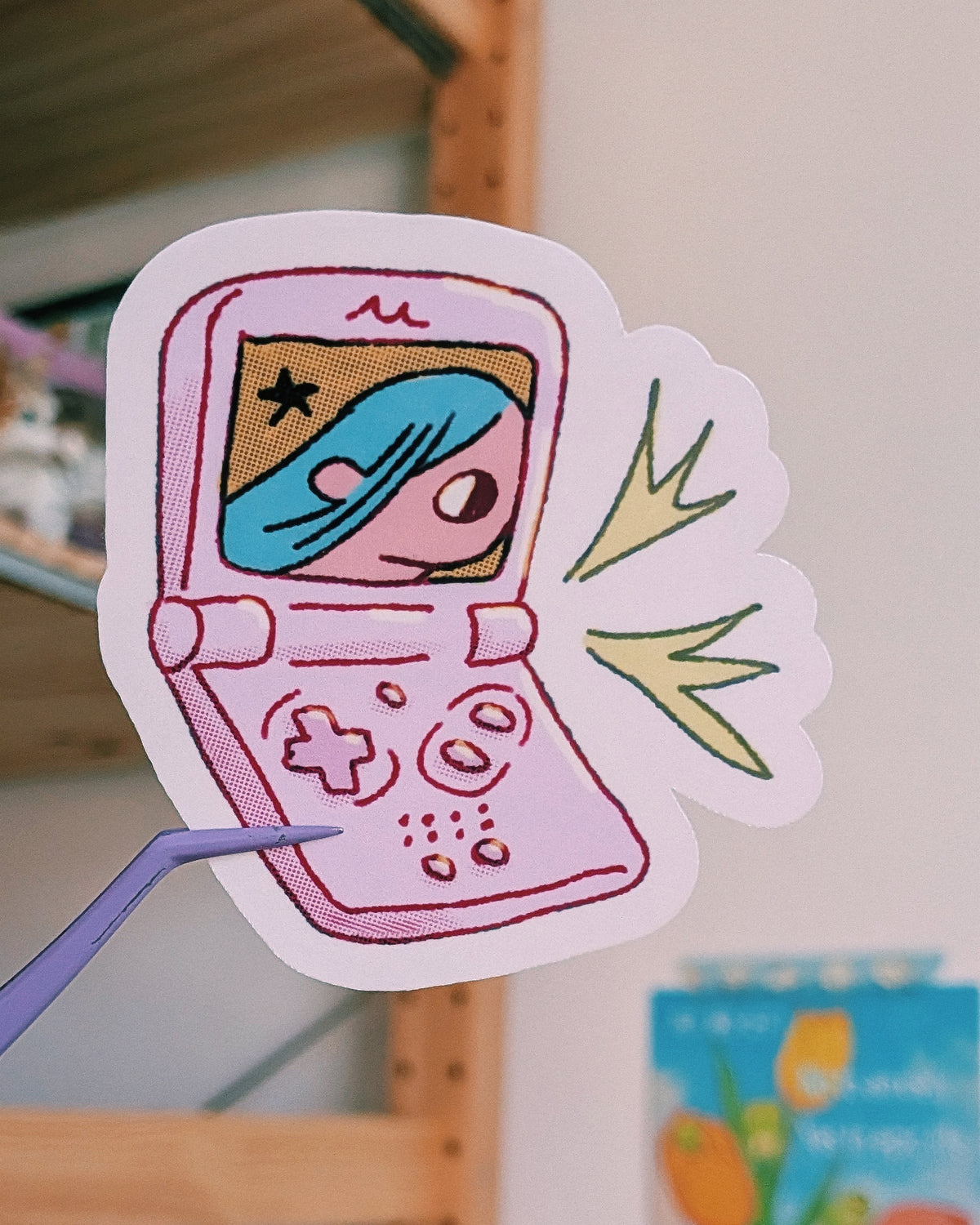 gameboy girl sticker
