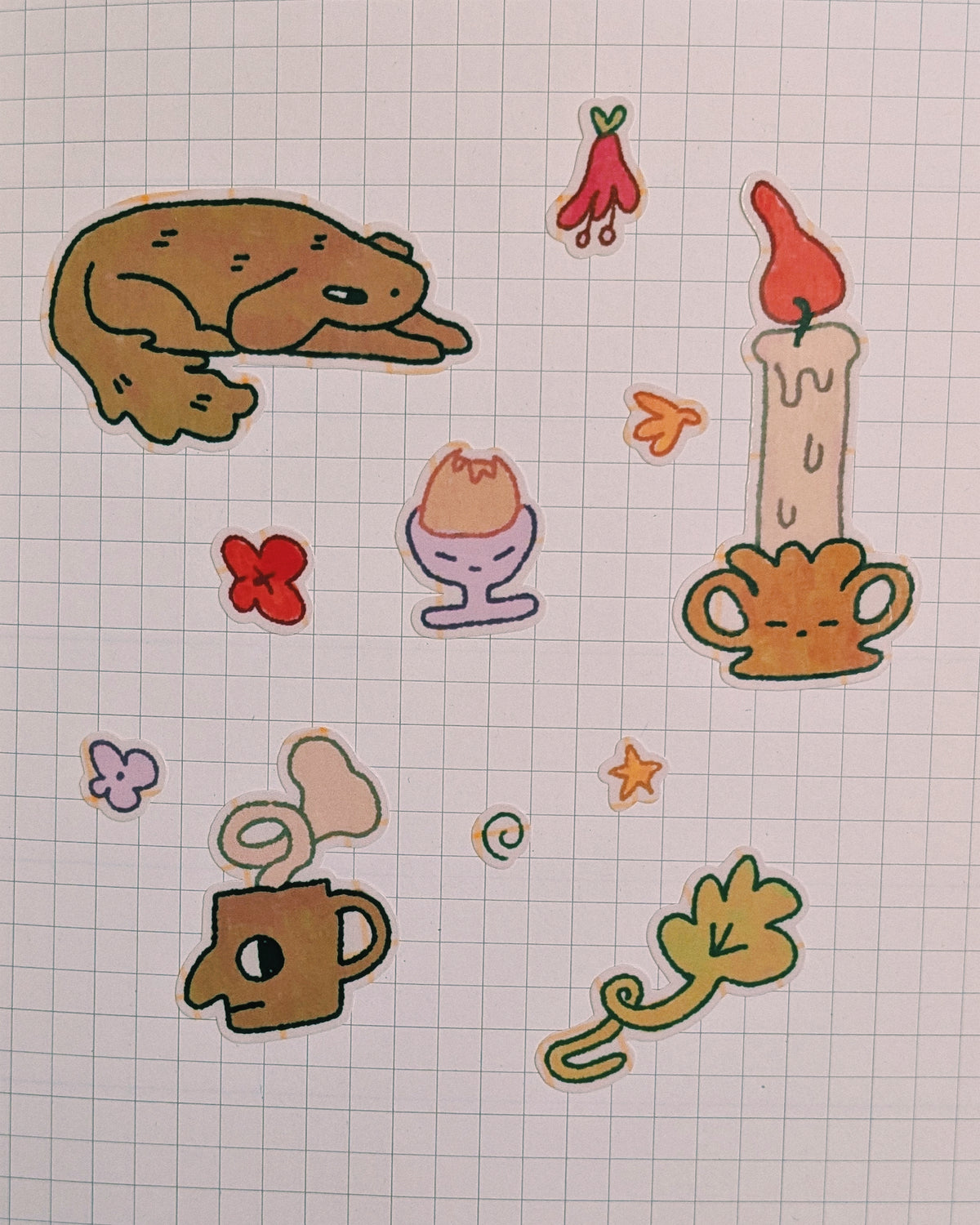 cosy sticker sheet