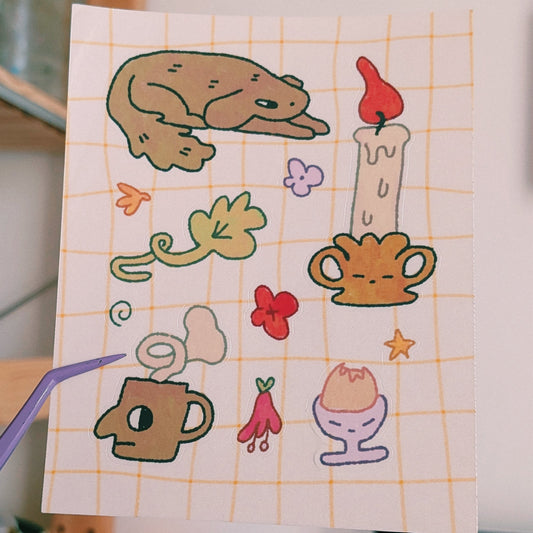 cosy sticker sheet