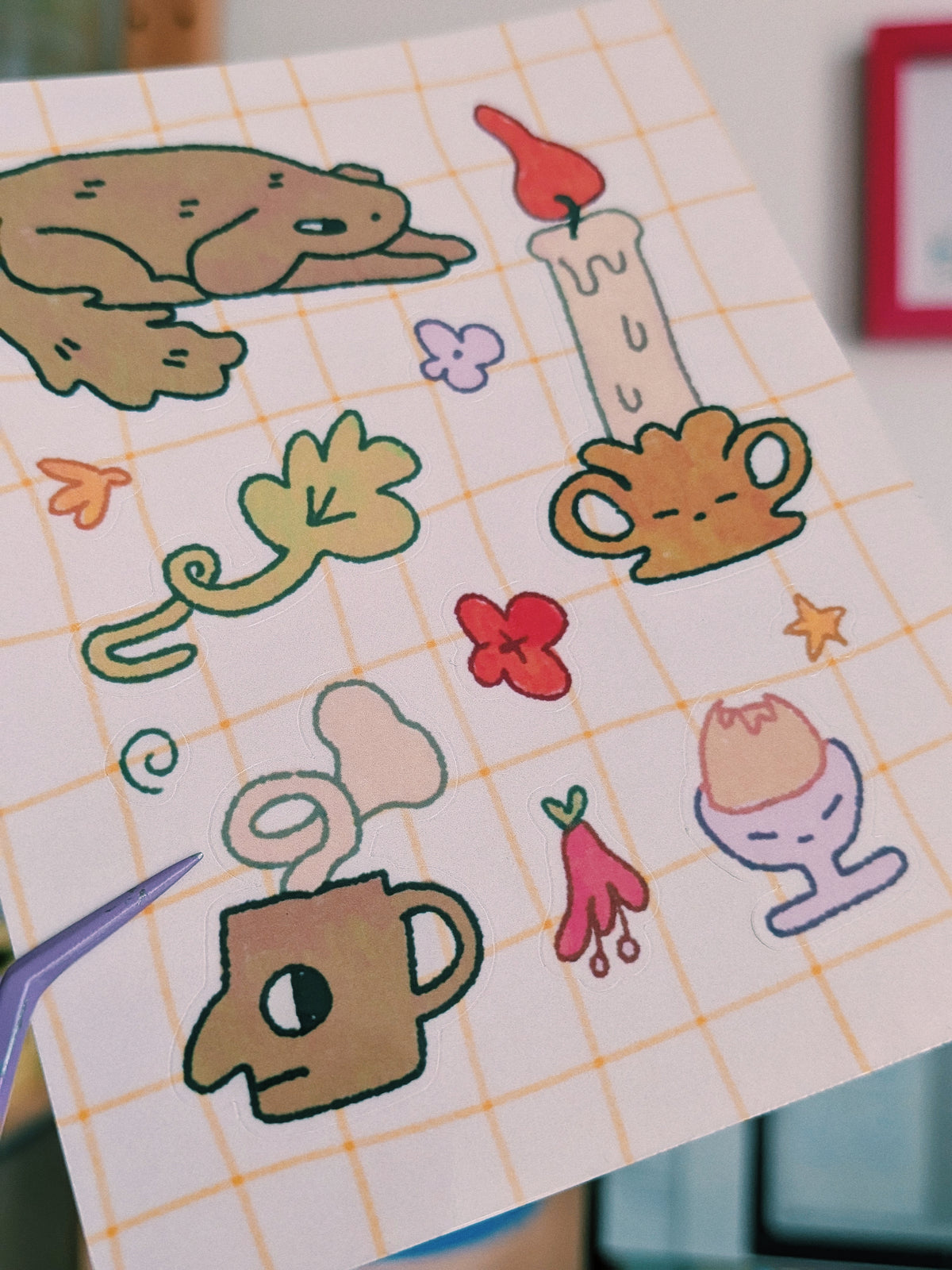 cosy sticker sheet