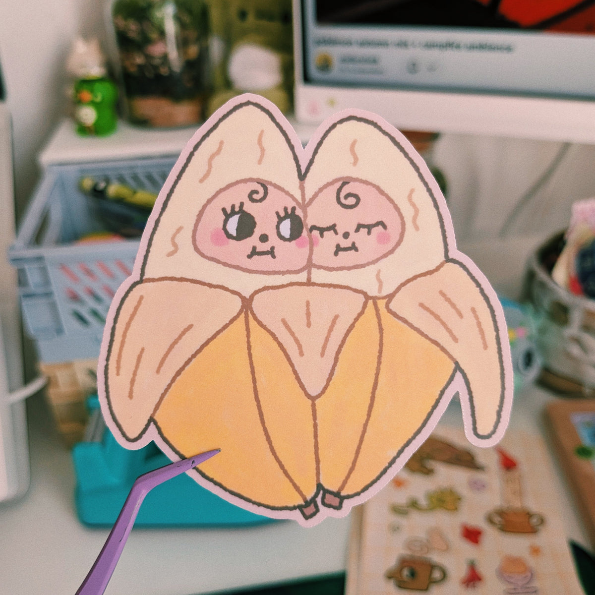 kewpie banana sticker