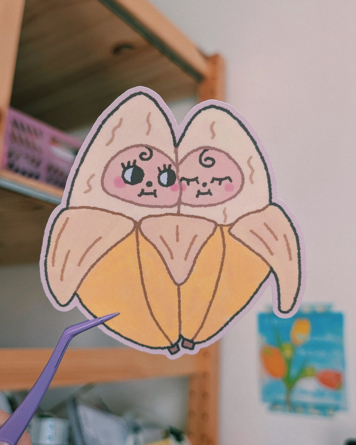 kewpie banana sticker