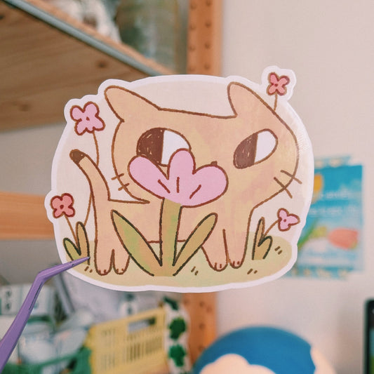 cheeky kitty sticker