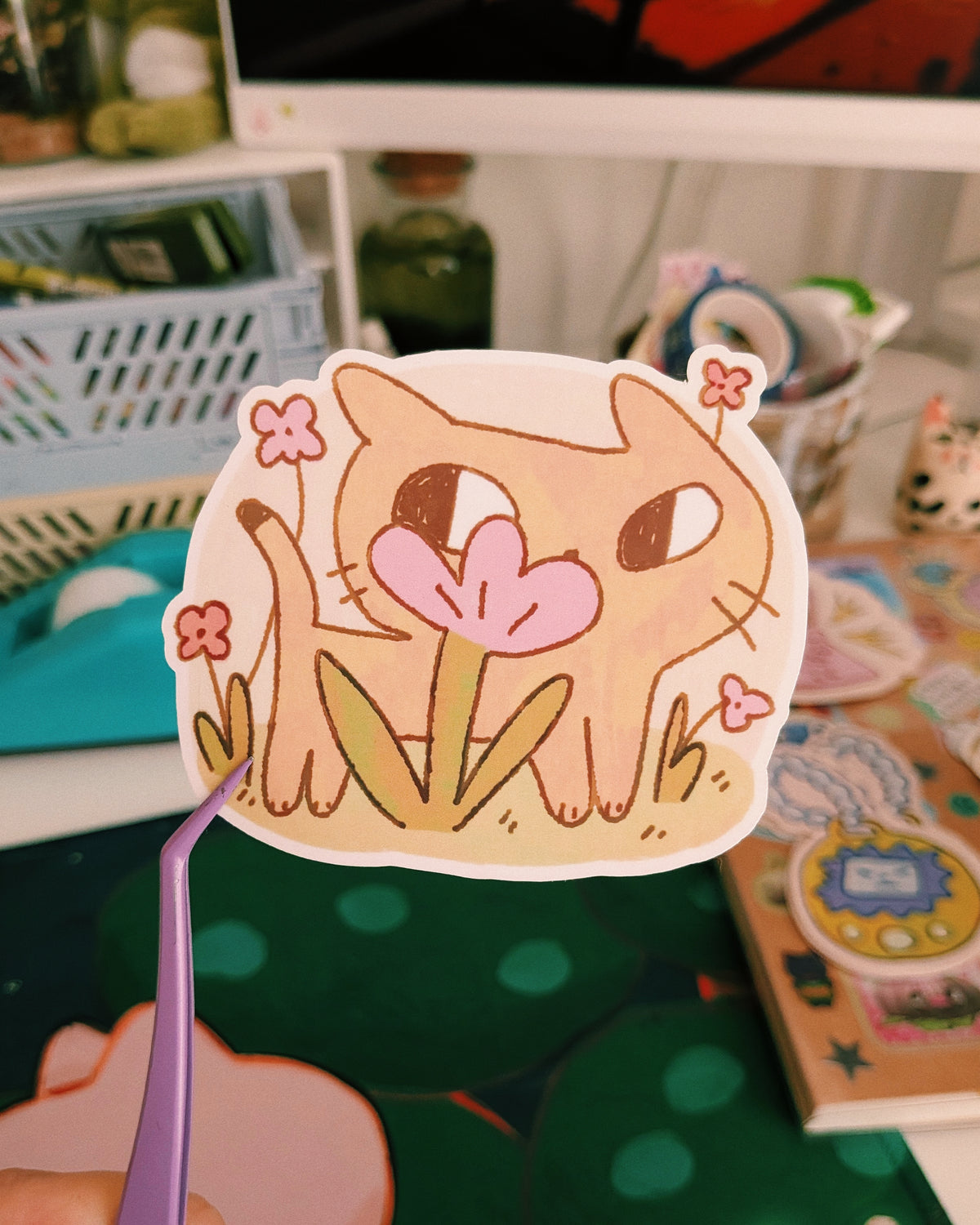 cheeky kitty sticker