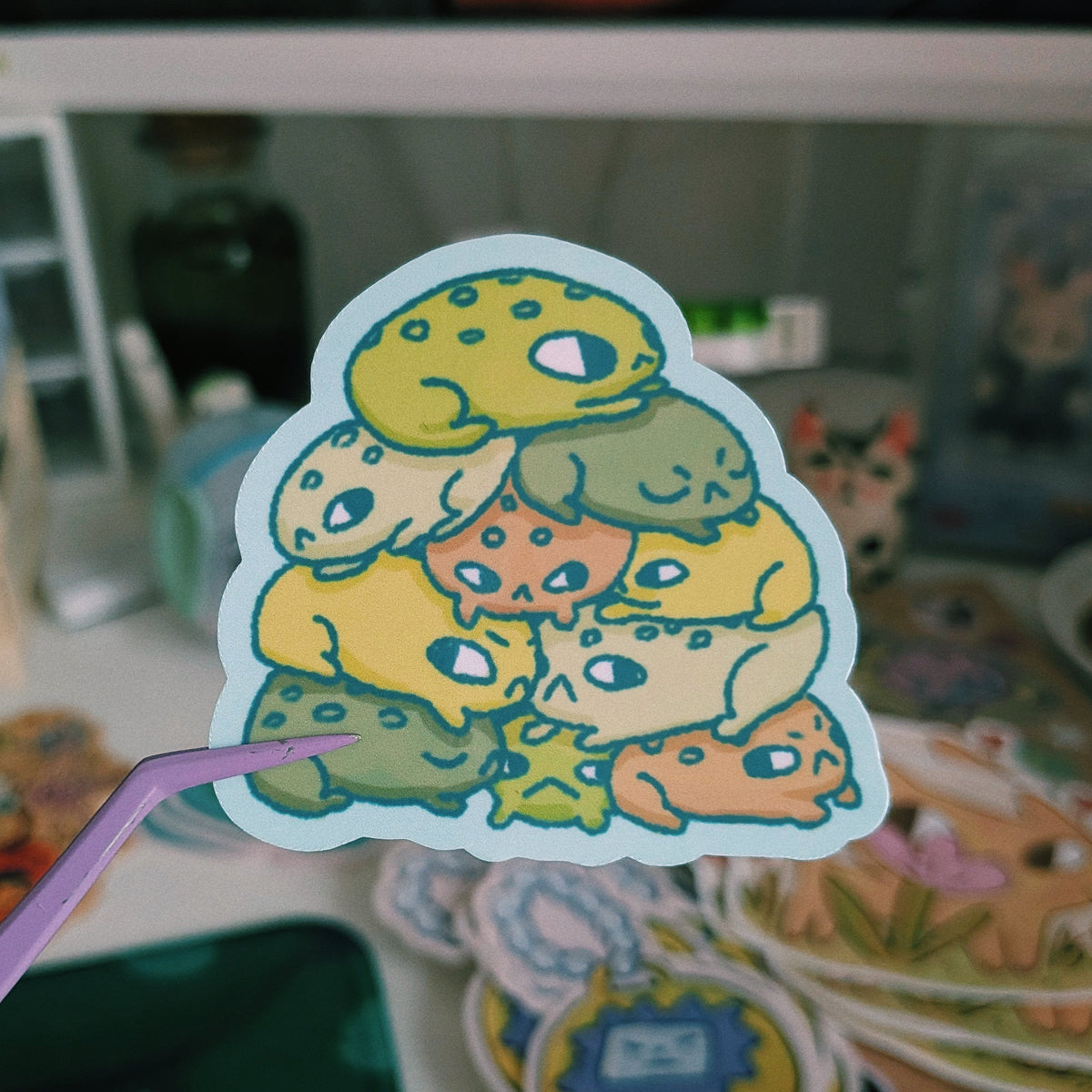 frog pile sticker
