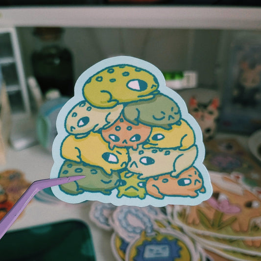 frog pile sticker