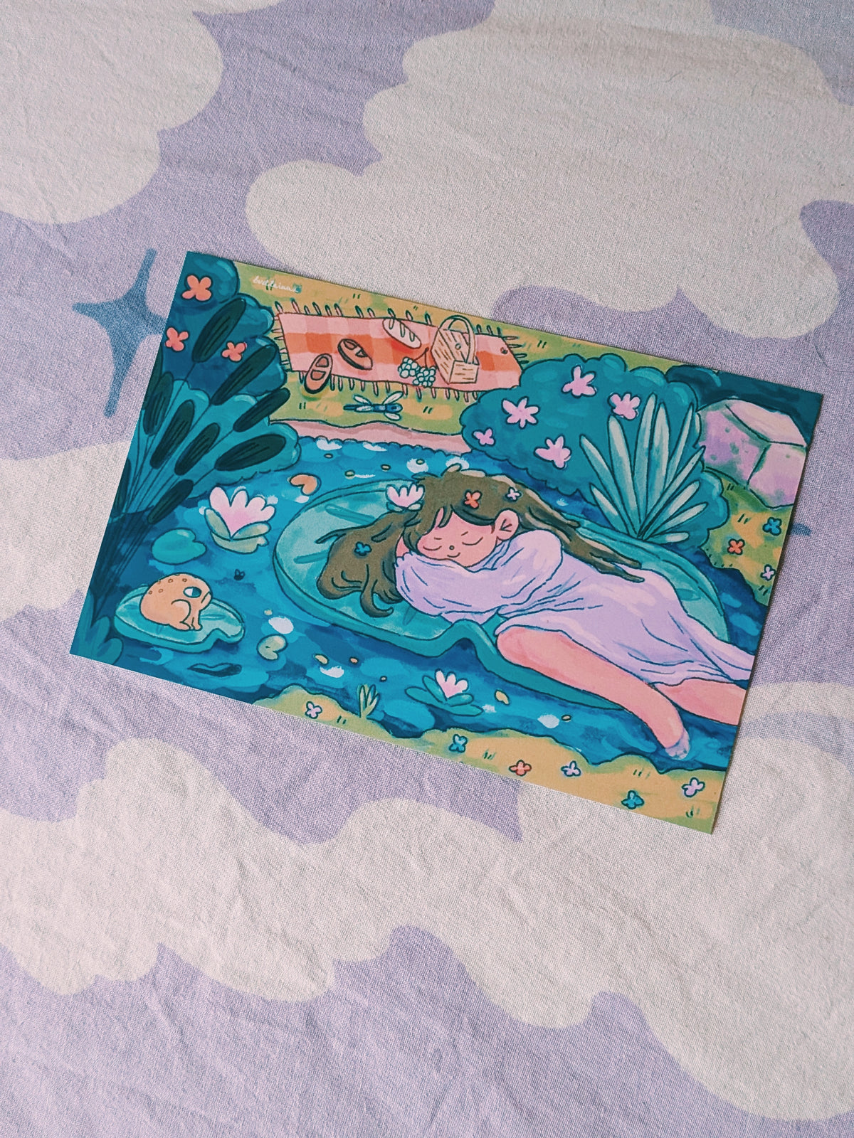 sleepy pond print 6x4