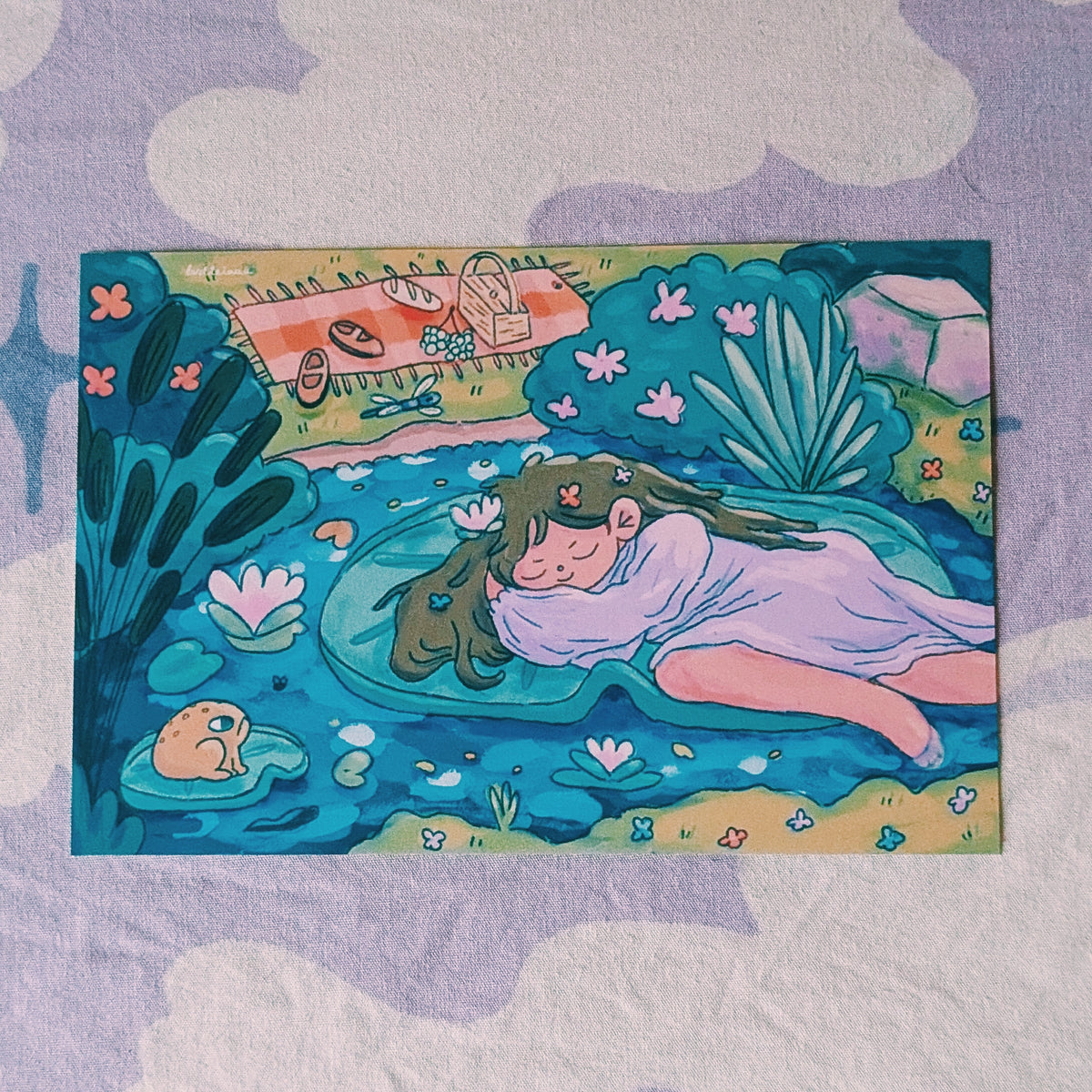 sleepy pond print 6x4